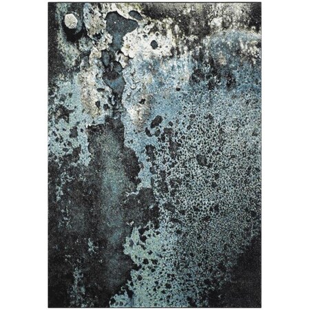 Flowers First 5 ft. 3 in. x 7 ft. 6 in. Glacier Power Loomed Area Rug, Blue & Multi Color - Medium Rectangle FL1889467